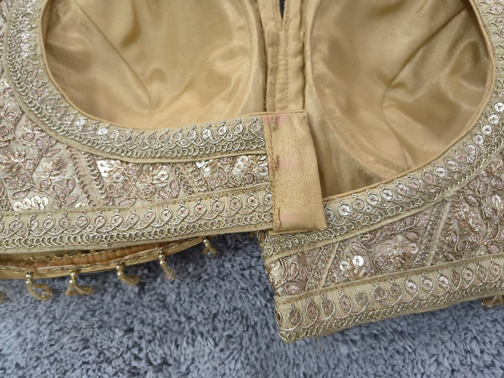 Premium Silk Blouse | Zardozi Sequin Embroidered Crop Top