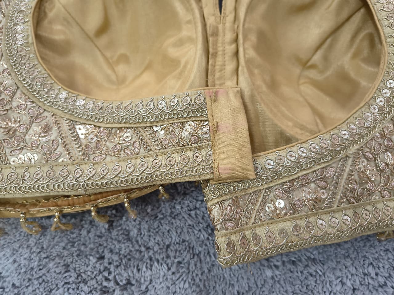 Premium Silk Blouse | Zardozi Sequin Embroidered Crop Top