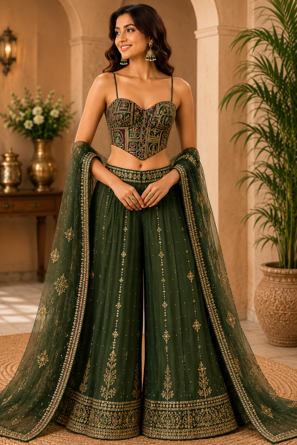 Patchwork Embroidery Corset Top — Indian Ethnic Bustier | 7 Colours