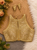 Premium Silk Blouse | Zardozi Sequin Embroidered Crop Top