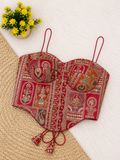Patchwork Embroidery Corset Top — Indian Ethnic Bustier | 7 Colours
