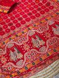 Red Dola Silk Meenakari Weave - Karwa Chauth Special Saree