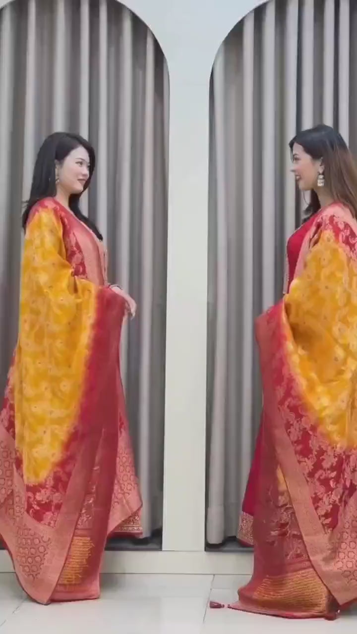 Chanderi Anarkali Suit Set with Banarasi Silk Dupatta Festive Special